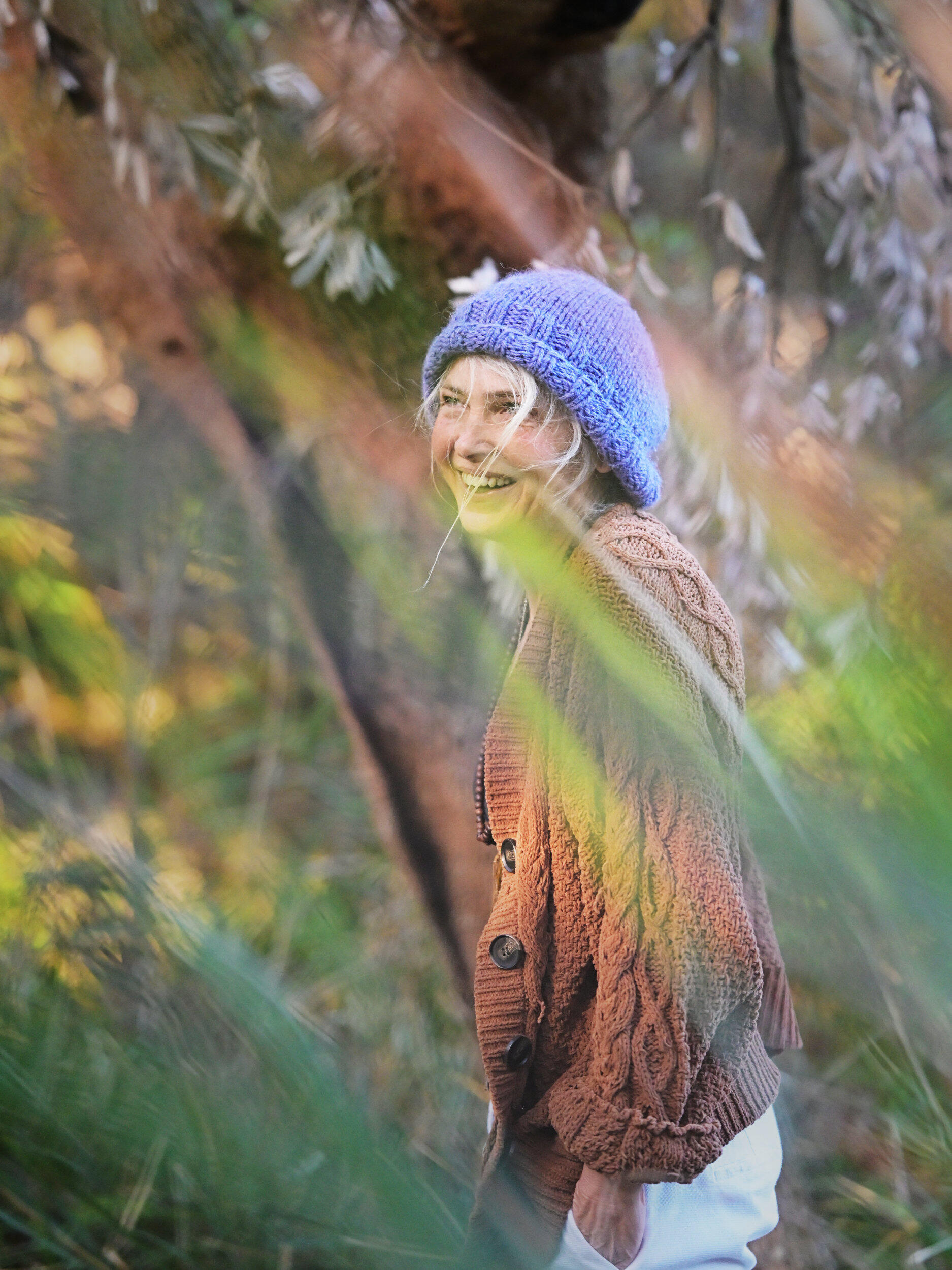 This was a portrait captured in motion on a camping trip at Wilsons Prom, Victoria. Love the natural smile